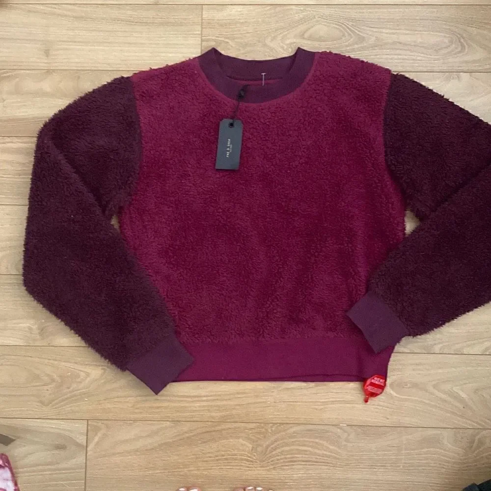 NWT Rag & Bone Deep Lilac Teddy Pullover Top XS‎